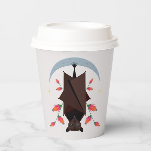 Renard volant 8oz. Gobelets en papier (Recto)