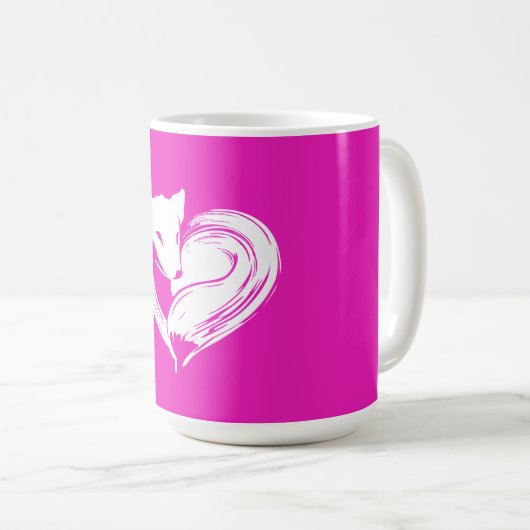Renards d'amour - blanc de tasse (Devant droit)