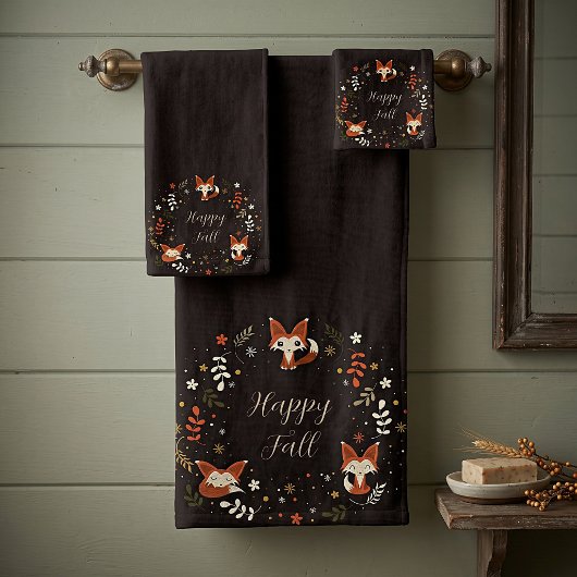 Renards d'automne avec texte personnalisable