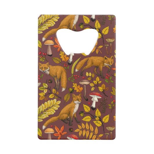Renards d'automne sur chocolat brun (Devant)