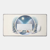 Renards d'hiver au bord d'une rivière enneigée écl (Clavier et souris)