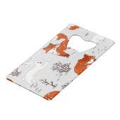 Renards d'hiver Bunny Motif sans couture (Dos Angle)