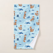 Renards d'hiver givrés (Serviette à main)