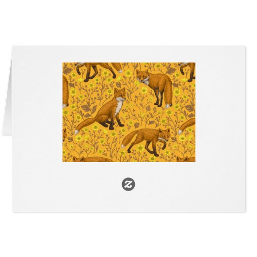 Renards et papillons sur orange (Dos Horizontal)