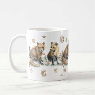 Renards rouges, Mug classique, 11 oz