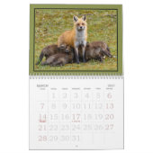 Renards Rouges Tout Au Long De L'Année Calendrier (Mar 2027)