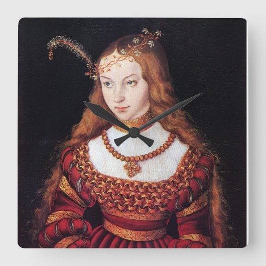 RENASSAINCE BEAUTY, MODE JEWELRY COSTUME DESIGN VIERKANTE KLOK (Voorkant)