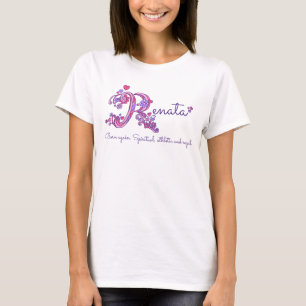 Renata R letternaam en betekenis t-shirt
