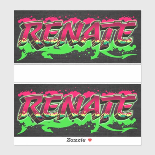 Renate Vorname Name Graffiti Aufkleber Sticker (Vel)