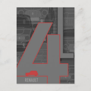 Renault 4L Briefkaart