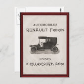  REnault Automobile poster Briefkaart (Voorkant / Achterkant)