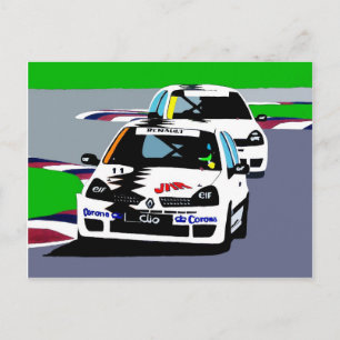 Renault Clio Racing Cars Briefkaart