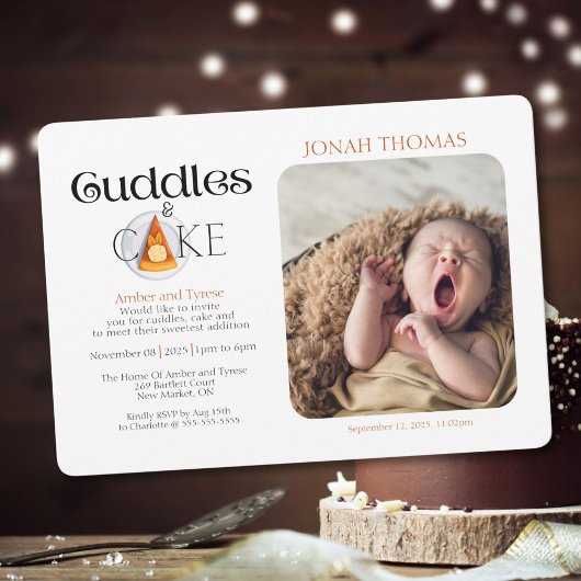 Rencontre avec bébé : invitation douceurs et gâtea