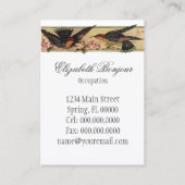 Rencontre d'oiseaux ~ Fleurs de printemps Cartes d (Dos)