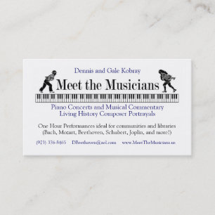 Rencontrez le carte de visite A de musiciens