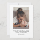 Rencontrez ma petite soeur Faire-part de naissance (Dos)