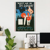 Rencontrez-moi dans St. Louis Poster Vintage voyag (Bureau à domicile)