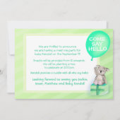 Rencontrez-moi nouveau bébé koala fête invitation  (Dos)