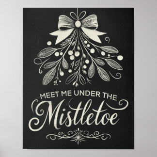 Rencontrez-moi sous le tableau de Noël Mistletoe