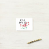 rencontrez-moi sous les notes du mistletoe post-it (Sur un bureau)