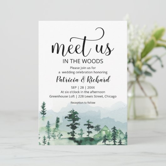 Rencontrez-Nous Dans La Faire-part de mariage De B (Debout devant)