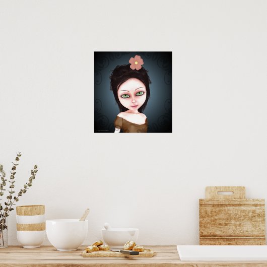 Render 107b Poster d'art gothique pour filles (Cuisine)