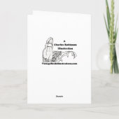  render en Sleigh van Charles Robinson Feestdagen Kaart (Achterkant)