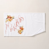 Rendez grâce au Seigneur automne aquarelle florale (Serviette à main)
