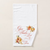 Rendez grâce au Seigneur automne aquarelle florale (Serviette à main)
