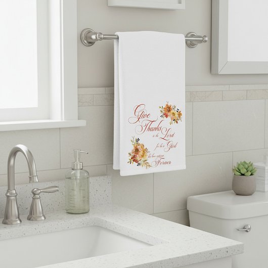 Rendez grâce au Seigneur automne aquarelle florale
