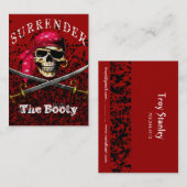 Rendez le modèle de carte de visite de pirate de (Devant / Derrière)