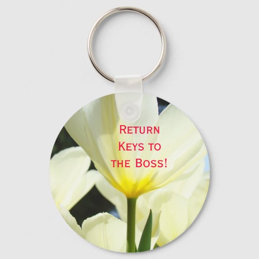 Rendez les clés au patron ! porte-clés Tulipes bla (Recto)