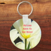 Rendez les clés au patron ! porte-clés Tulipes bla (Recto)