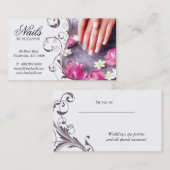 Rendez-vous 122 Nail Salon Carte de visite rose Taupe (Devant / Derrière)