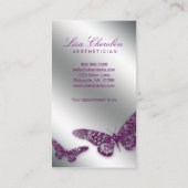 Rendez-vous 233 Salon Carte de visite de beauté Papillon pourp (Dos)