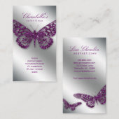 Rendez-vous 233 Salon Carte de visite de beauté Papillon pourp (Devant / Derrière)