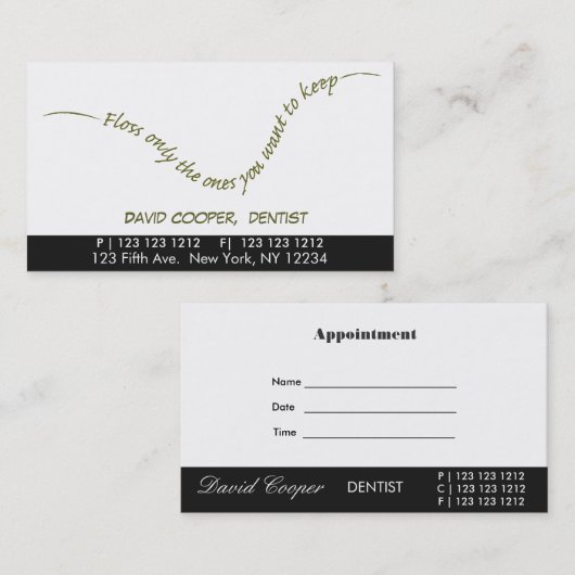 Rendez-vous à Black Divide Humour dentaire (Devant / Derrière)