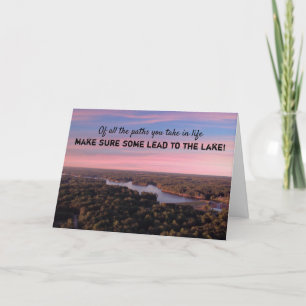 Rendez-vous à la carte de voeux du lac