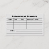 Rendez-vous à l'école de conduite Cartes de visite (Dos)