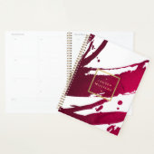 Rendez-vous Abstrait Ruby Rouge Brushstrokes (Devant avec enveloppe)