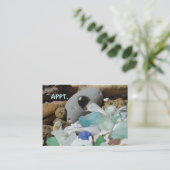 Rendez-vous APPT. carte de rappel de Seaglass de plage de (Debout devant)