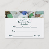 Rendez-vous APPT. carte de rappel de Seaglass de plage de (Dos)