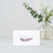 Rendez-vous Aquarelle Feather Simple Carte de visite chic (Debout devant)