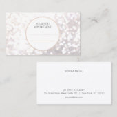 Rendez-vous au salon de coiffure White Bokeh Gold  (Devant / Derrière)