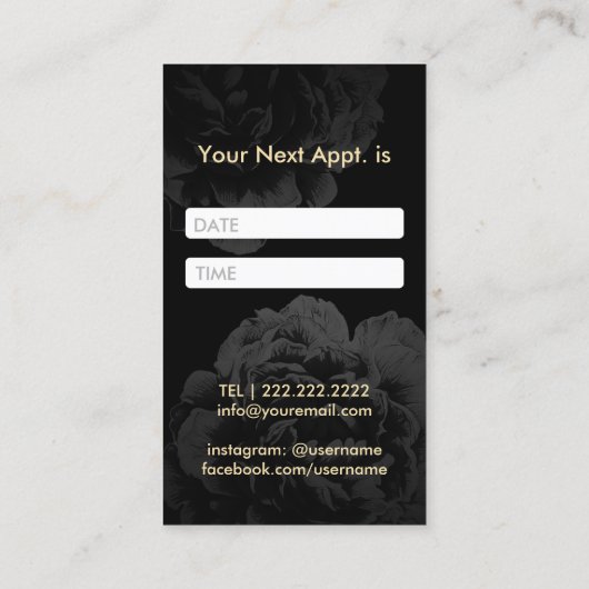 Rendez-vous avec ciseau doré et peigne (Dos)