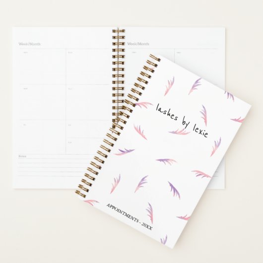 Rendez-vous avec des cils en plumes violettes et r (Devant avec enveloppe)