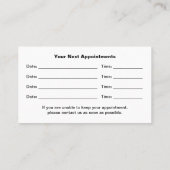 Rendez-vous Barber Barbershop Rouge Blanc Bleu Carte de rendez (Dos)