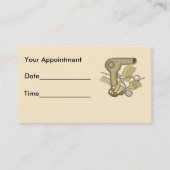 Rendez-vous Beauticier nom personnalisé carte de visite (Dos)