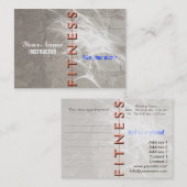 Rendez-vous Blanc de forme physique - affaires, carte de (Devant / Derrière)