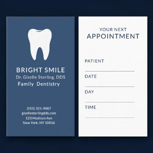 Rendez-vous bleu de soins dentaires Dentiste profe